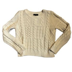 Atmosphere Ivory Cable Knit Sweater. Size 8. 38” Bust 21” Length